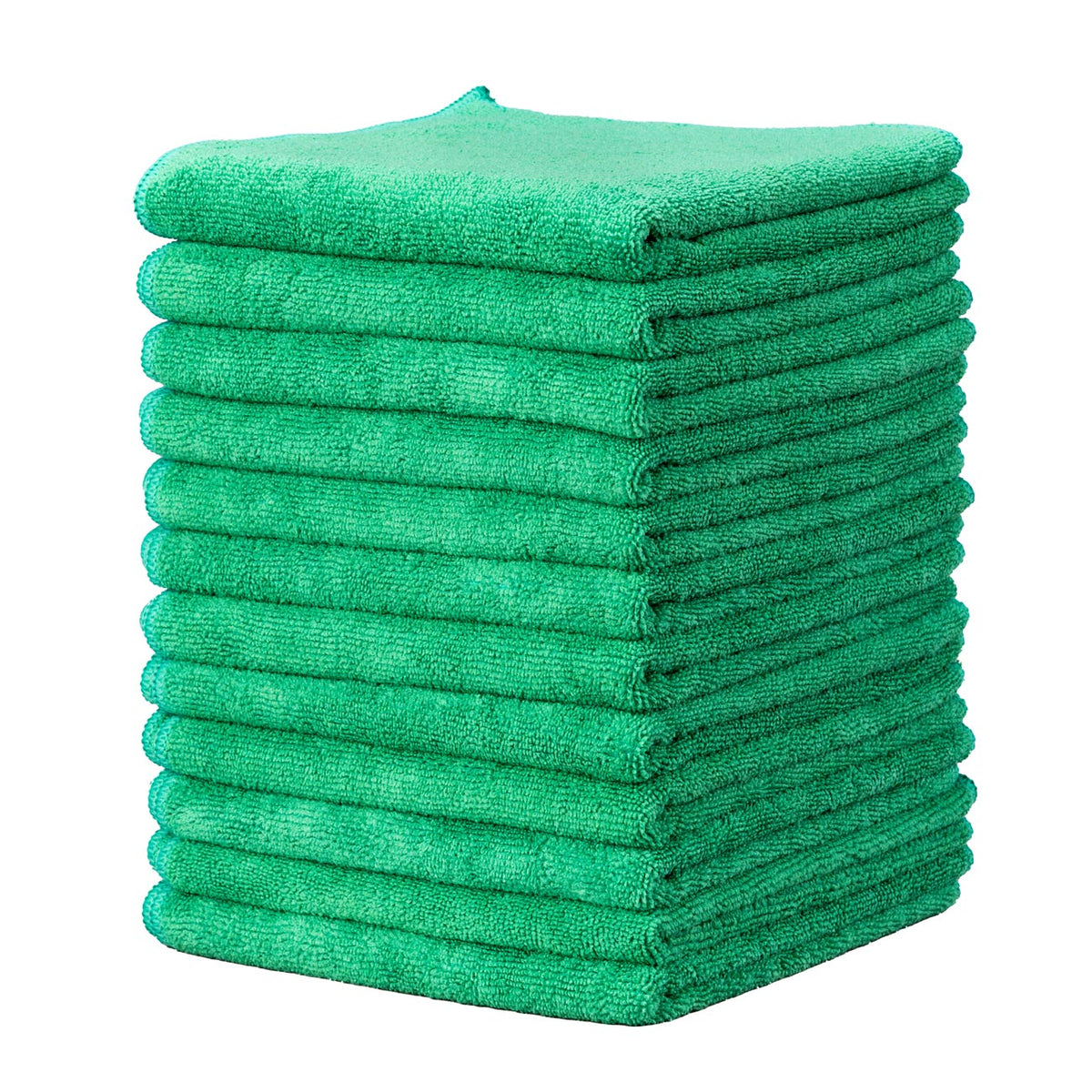 Green Solar Microfiber Towel Pack of 12 for Efficient Cleaning of Solar Panel