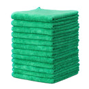Green Solar Microfiber Towel Pack of 12 for Efficient Cleaning of Solar Panel