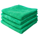 Green Solar Microfiber Towel Pack of 4 for Efficient Cleaning of Solar Panel